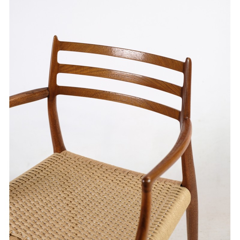 Pair of vintage teak armchairs by N.O. Møller for J. L. Møllers Møbelfabrik, 1962s