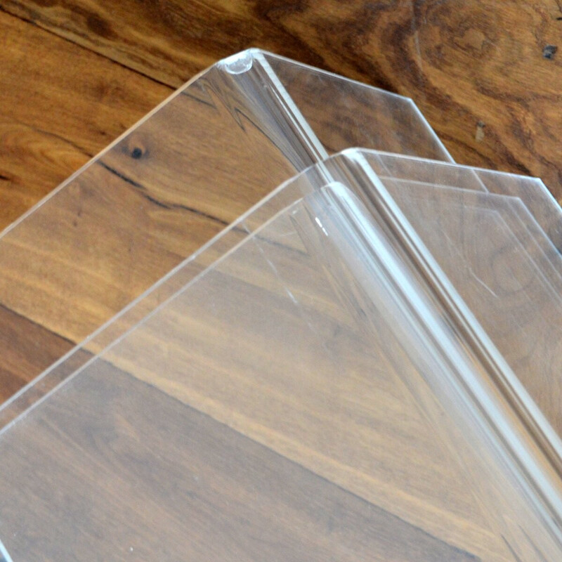 Vintage plexiglass nesting tables, 1970s