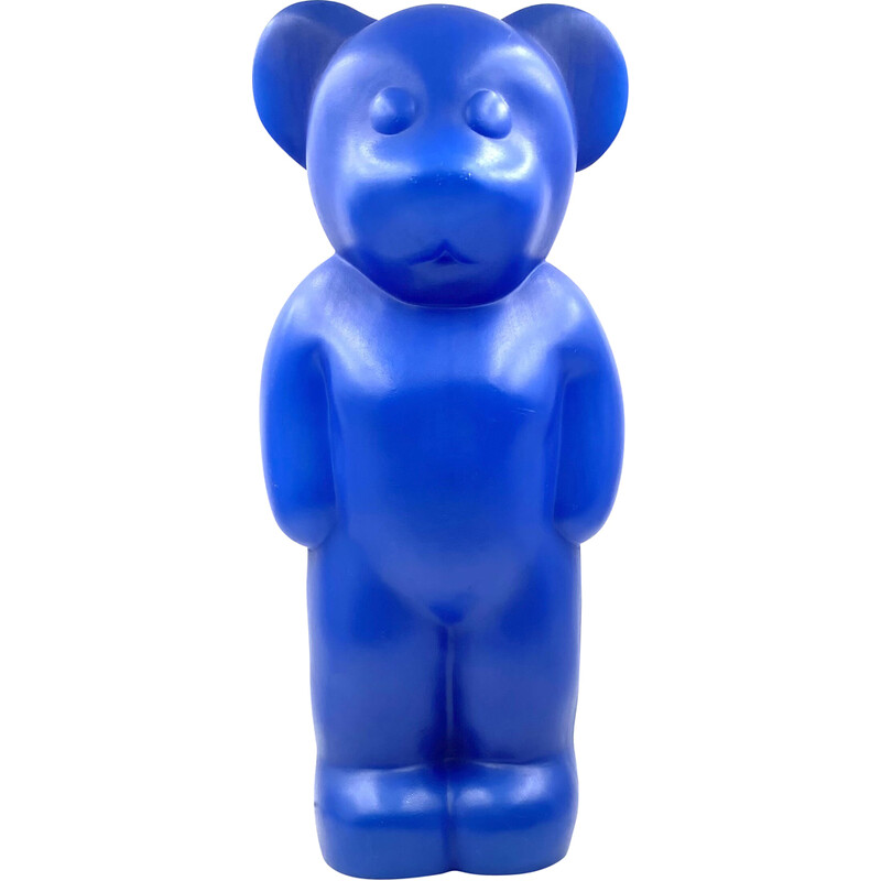 Vintage postmodern blue bear lamp by Heinz Klein for Elmar Flötotto, Germany 1990s