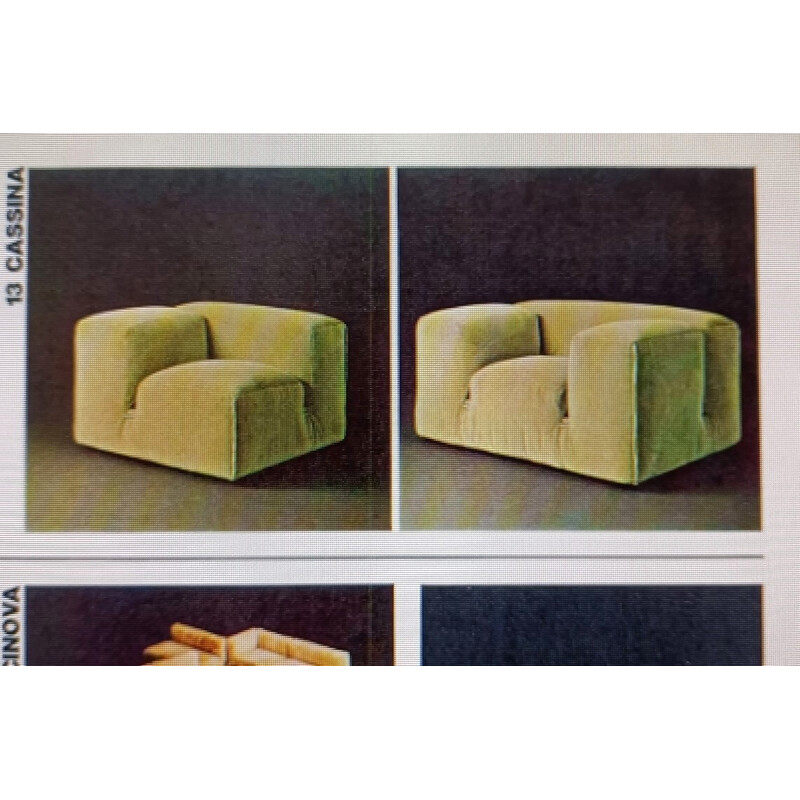 Vintage lederen Le mura daybed van Mario Bellini voor Cassina, Italië 1970