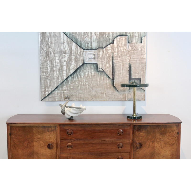 Vintage walnut and brass sideboard by William Watting for Fristho, Denmark 1955