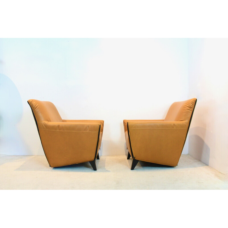 Coppia di sedie lounge vintage in pelle F330 di Gerard van den Berg per Artifort