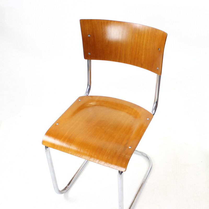 Vintage-Stuhl aus geformtem Sperrholz von Mart Stam für Thonet, Tschechoslowakei 1950