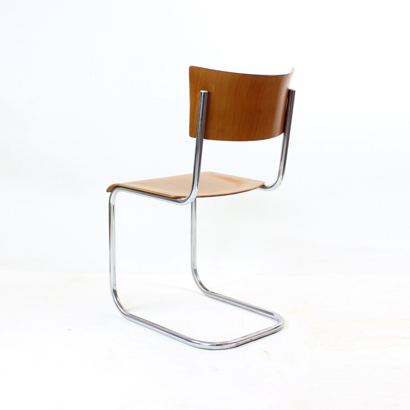 Silla vintage de contrachapado moldeado de Mart Stam para Thonet, Checoslovaquia 1950