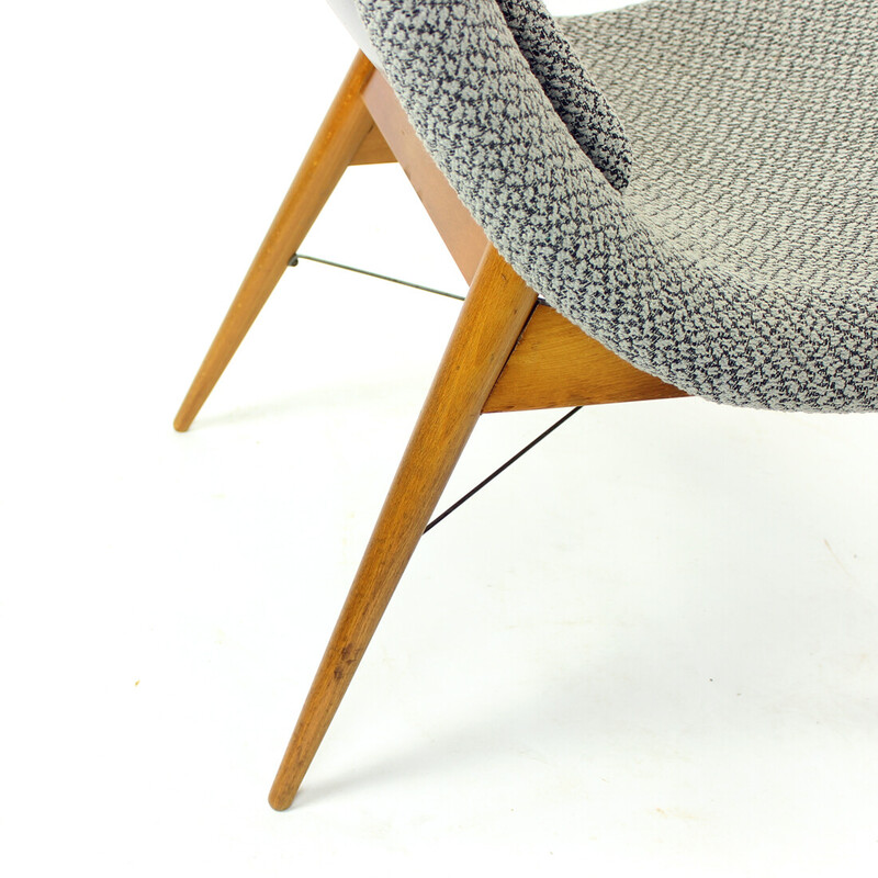 Fauteuil lounge vintage par Miroslav Navratil pour Cesky Nabytek, 1959