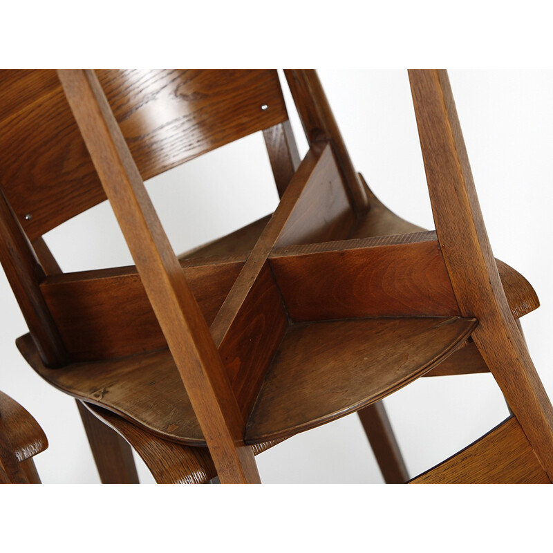 4 Dining Chairs H-59 by Jindrich Halabala - 1930s