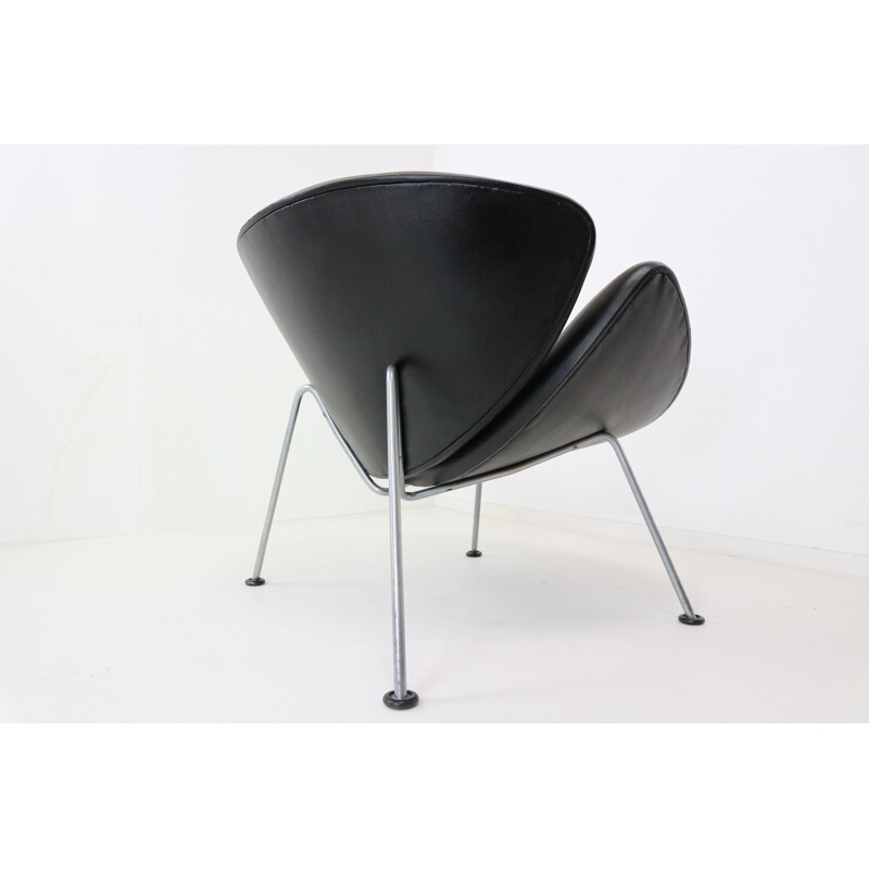 Paire de fauteuils noires Orange Slice par Pierre Paulin pour Artifort - 1960