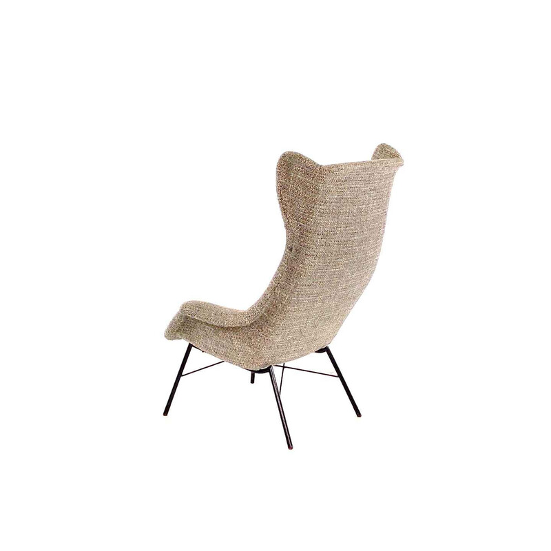 Vintage wingback armchair by Miroslav Navratil for Ton