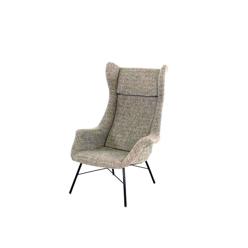 Vintage wingback fauteuil van Miroslav Navratil voor Ton