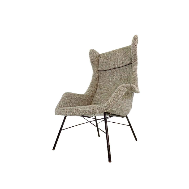 Vintage wingback fauteuil van Miroslav Navratil voor Ton