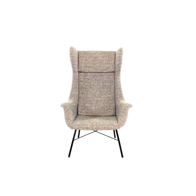 Vintage wingback armchair by Miroslav Navratil for Ton