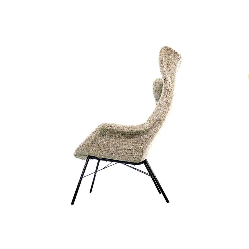 Vintage wingback fauteuil van Miroslav Navratil voor Ton