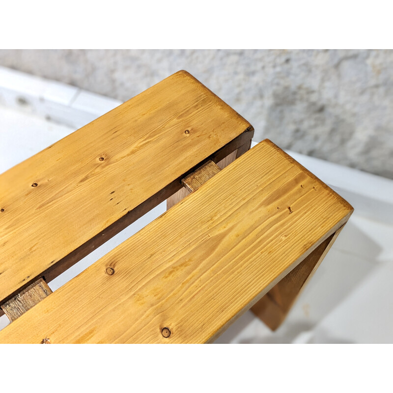 Tabouret vintage pour les appartements "les Arcs", sélection de Charlotte Perriand, 1960