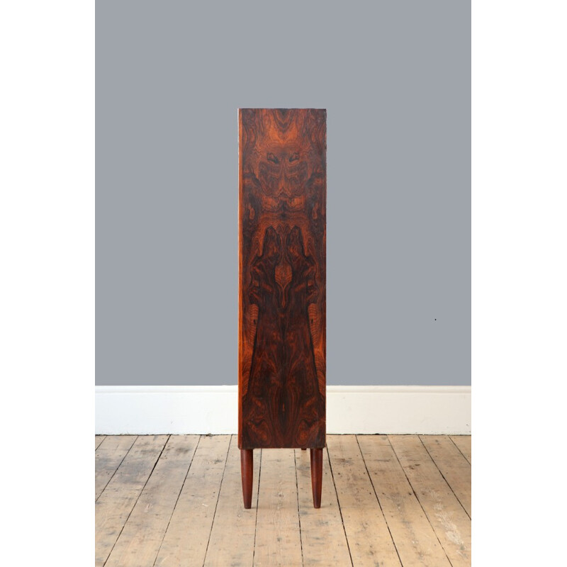 Large rosewood bookcase with conical legs - 1960