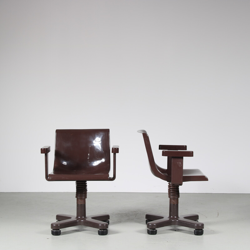 Vintage "Synthesis" desk armchairs by Ettore Sottsass for Olivetti, Italy 1970s