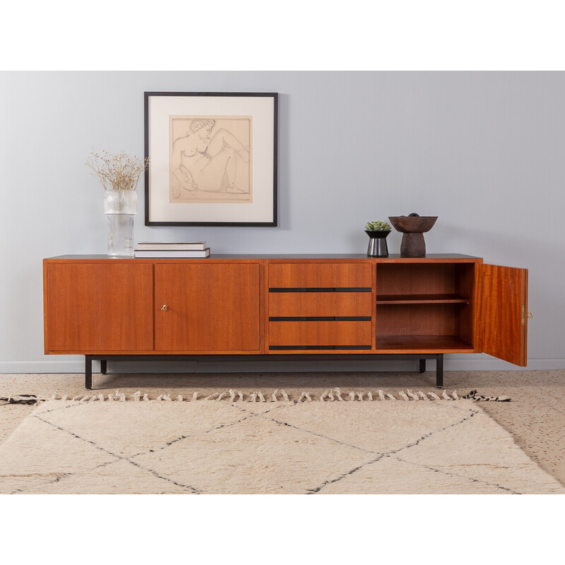 Vintage teak sideboard with three doors, Germany 1960s