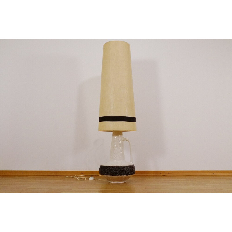 Tall German fat lava ceramic lamp from Aro - 1960s