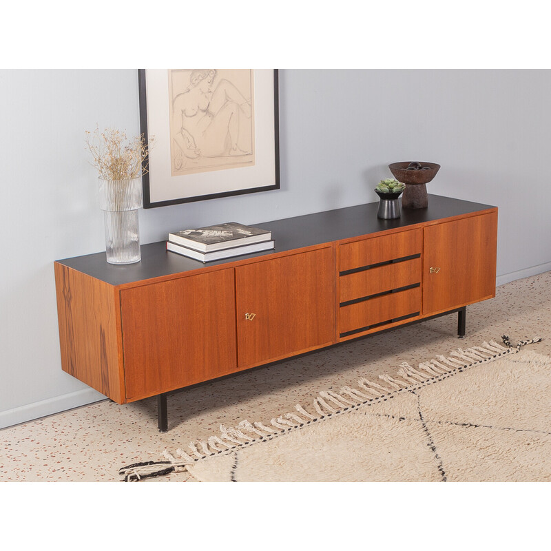 Credenza vintage in teak a tre ante, Germania 1960