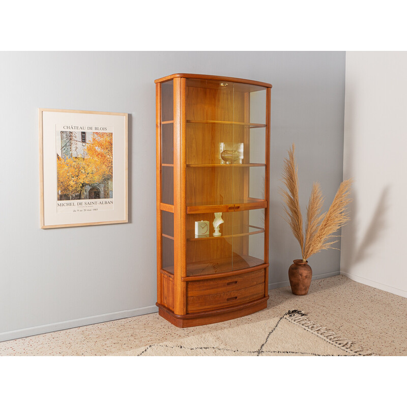 Vintage teak display cabinet, Denmark 1980s