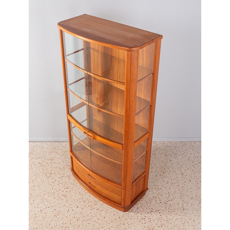 Vintage teak display cabinet, Denmark 1980s