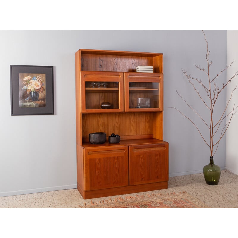 Vintage teak display cabinet, Denmark 1980s