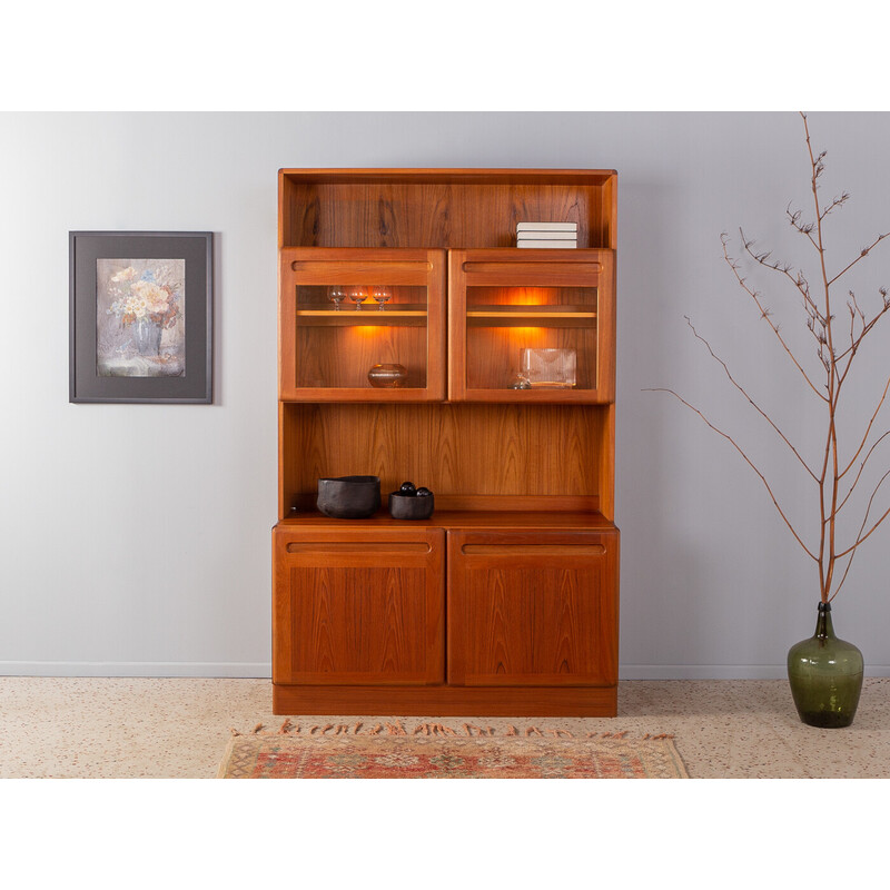 Vintage teak display cabinet, Denmark 1980s