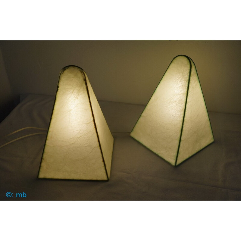 Pair of Cocoon Lamps Fritz Wauer for Goldkant, Germany - 1960s