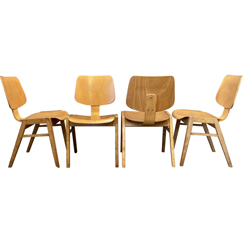 Set of 4 vintage chairs by "Egon Eiermann", 1950