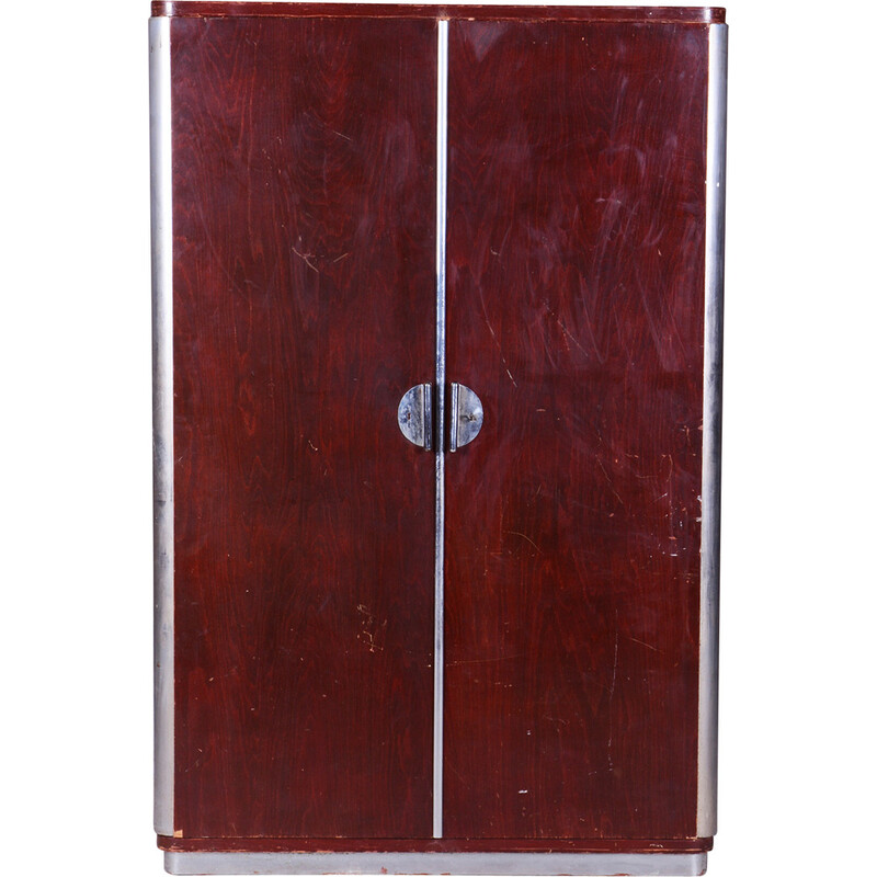 Armoire Bauhaus vintage en noyer de Vichr a Spol, 1930-1939