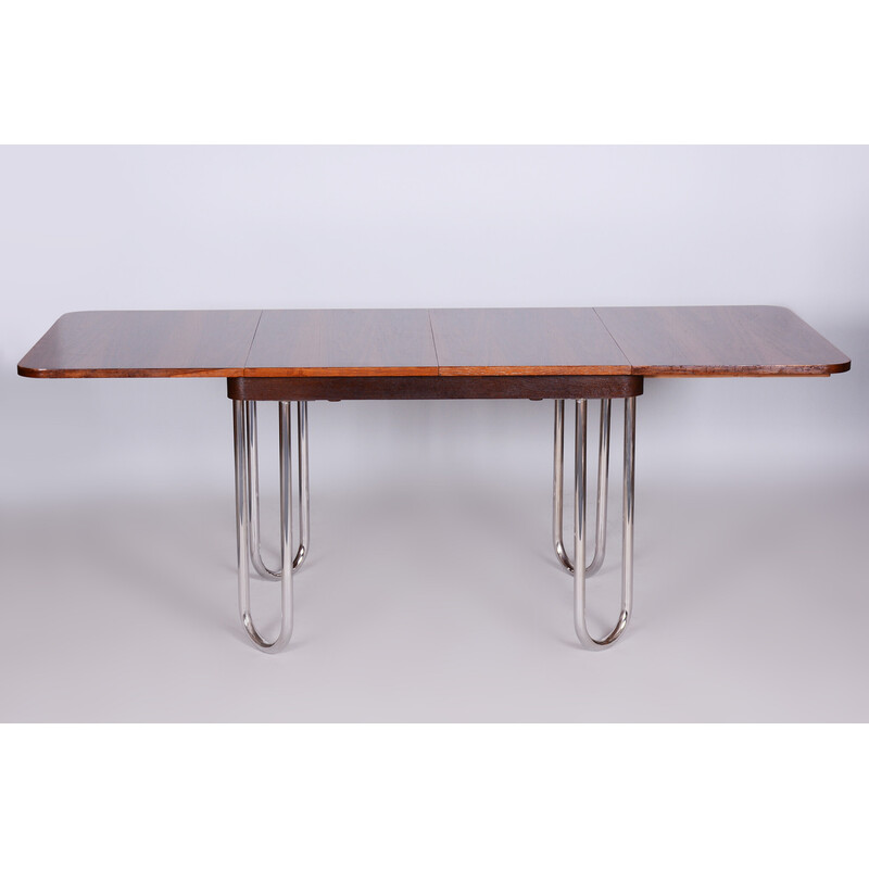 Czech Bauhaus vintage folding dining table by Robert Slezak, 1930s