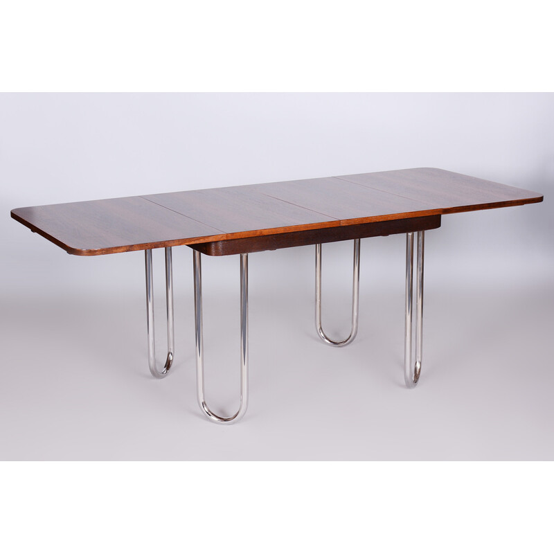 Czech Bauhaus vintage folding dining table by Robert Slezak, 1930s