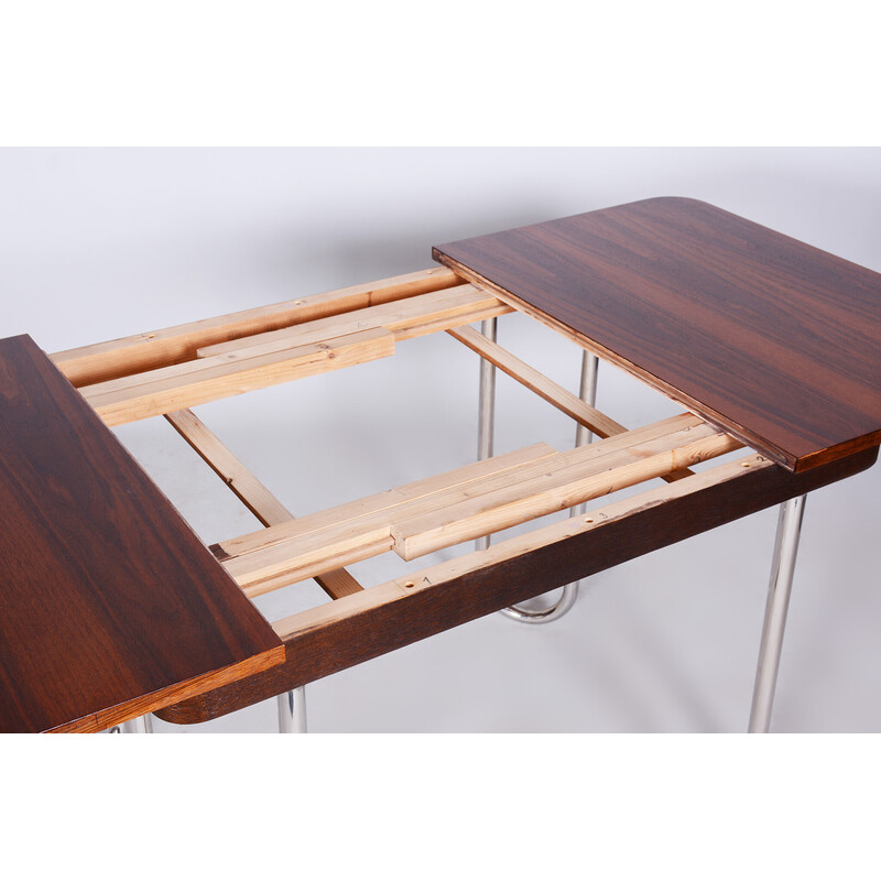 Czech Bauhaus vintage folding dining table by Robert Slezak, 1930s