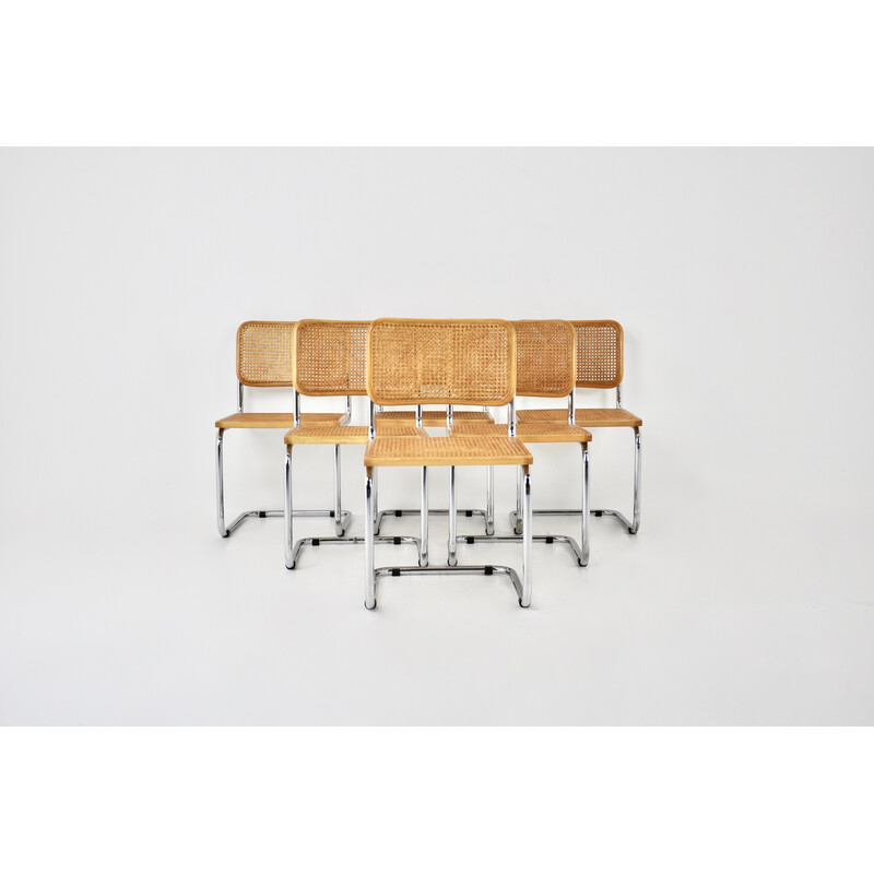 Conjunto de 6 cadeiras vintage de Marcel Breuer