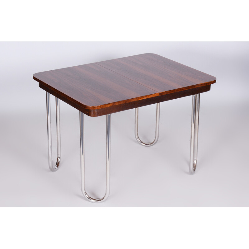 Czech Bauhaus vintage folding dining table by Robert Slezak, 1930s