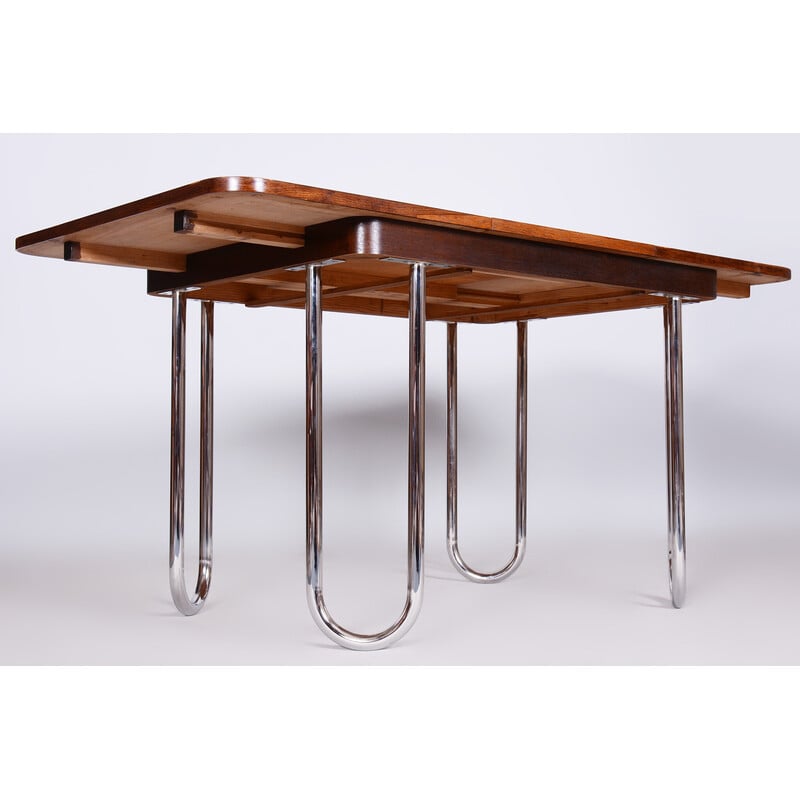 Czech Bauhaus vintage folding dining table by Robert Slezak, 1930s