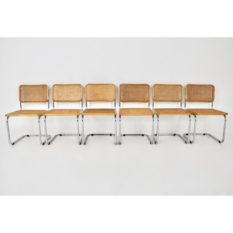 Conjunto de 6 cadeiras vintage de Marcel Breuer