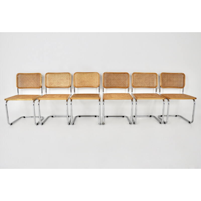 Ensemble de 6 chaises vintage par Marcel Breuer