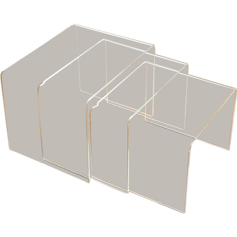 Vintage plexiglass nesting tables, 1970s