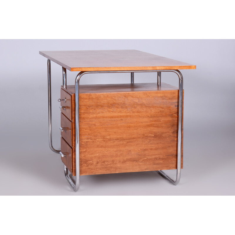 Bauhaus vintage beechwood writing desk by Robert Slezak, 1930s