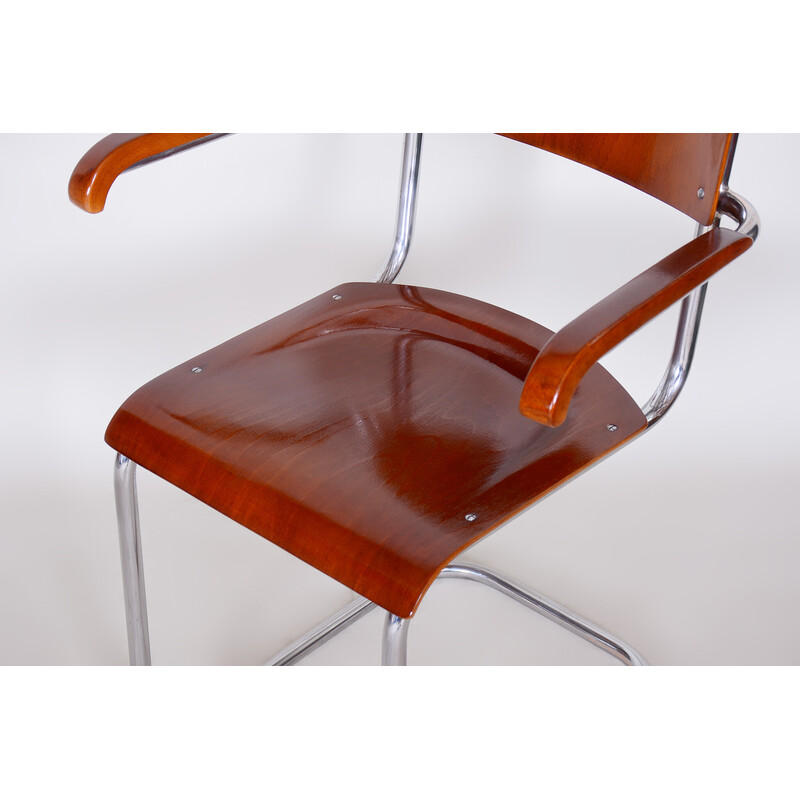 4 Sessel aus Buchenholz und Sperrholz im Bauhaus-Stil von Mart Stam, Deutschland 1930er Jahre