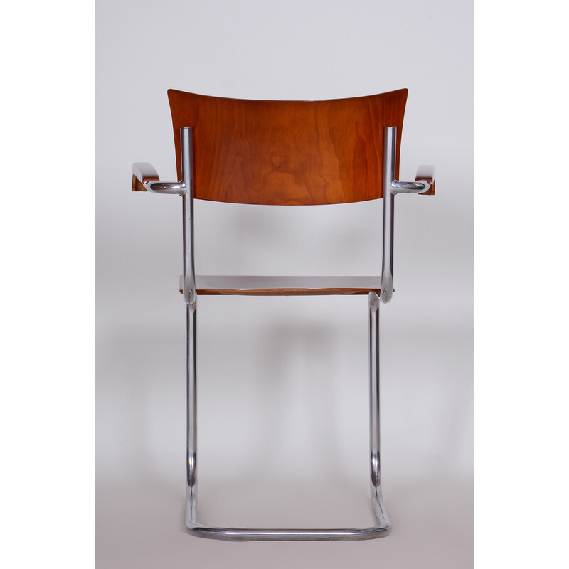 Ensemble de 4 fauteuils vintage Bauhaus en bois de hêtre et contreplaqué par Mart Stam, Allemagne 1930