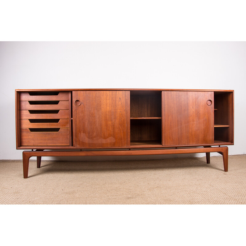 Vintage Deense enfilade in teak door Arne Hovmand-Olsen voor Mogens Kold, 1960