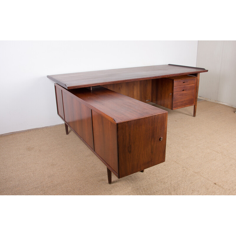 Vintage Danish rosewood executive desk model 208 by Arne Vodder for Sibast, 1960