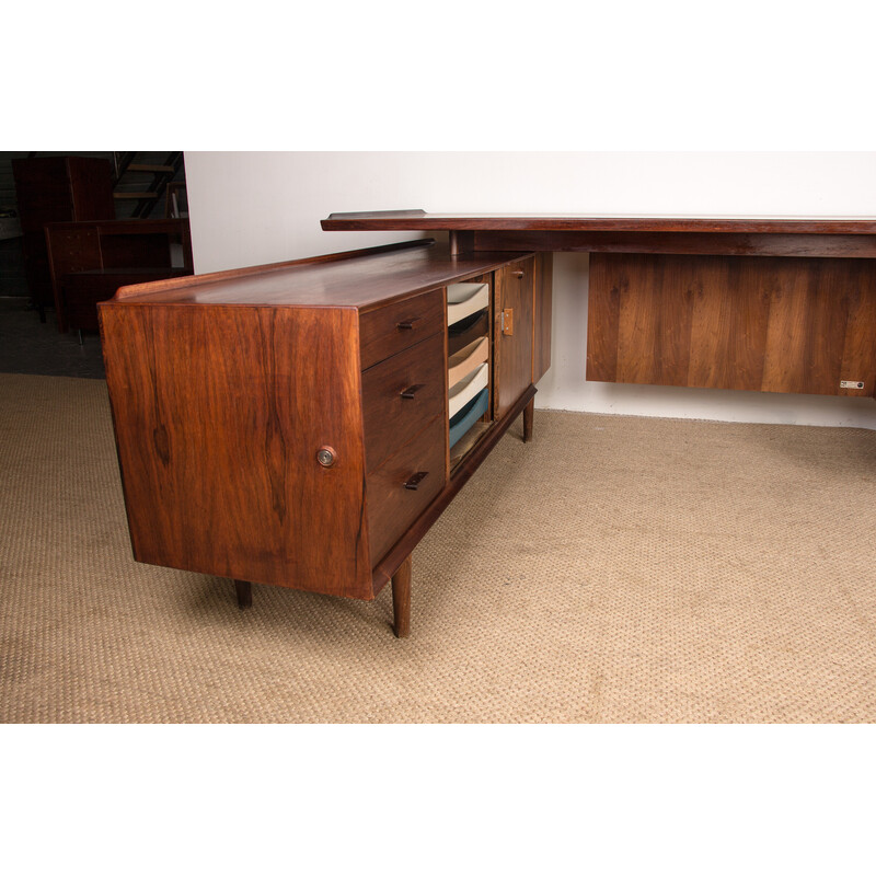 Vintage Danish rosewood executive desk model 208 by Arne Vodder for Sibast, 1960