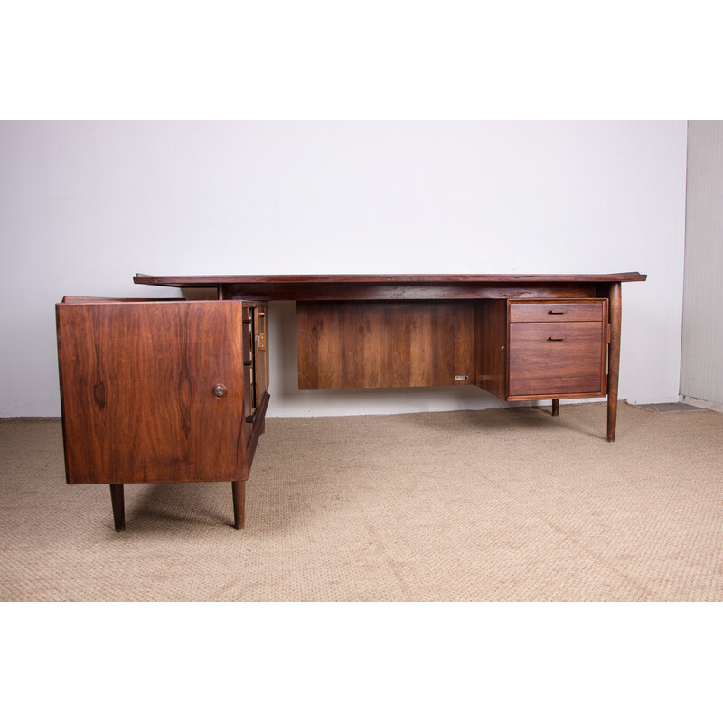 Vintage Danish rosewood executive desk model 208 by Arne Vodder for Sibast, 1960