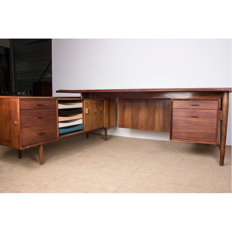 Vintage Danish rosewood executive desk model 208 by Arne Vodder for Sibast, 1960