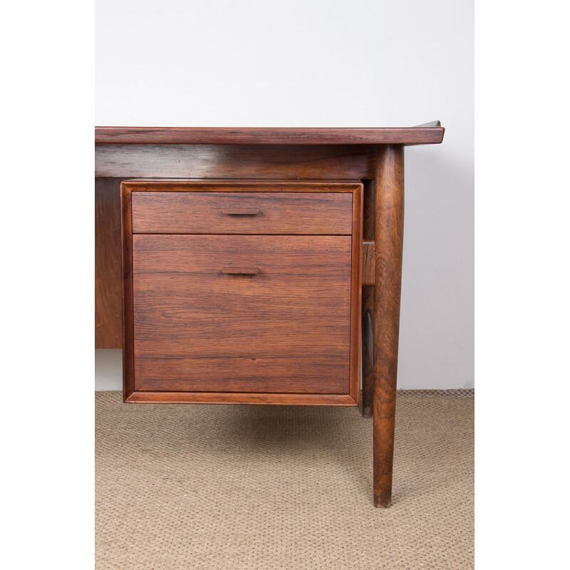 Vintage Danish rosewood executive desk model 208 by Arne Vodder for Sibast, 1960