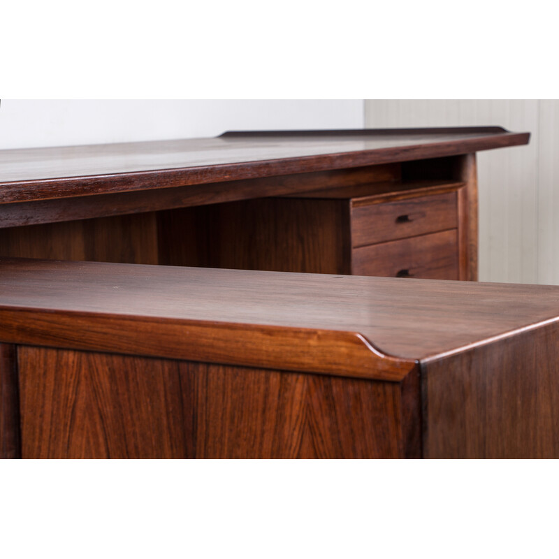 Vintage Danish rosewood executive desk model 208 by Arne Vodder for Sibast, 1960