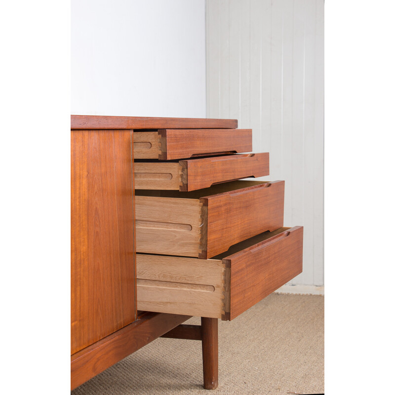 Vintage teak enfilade por Henning Kjaernulf para Vejle Stole, Dinamarca 1960