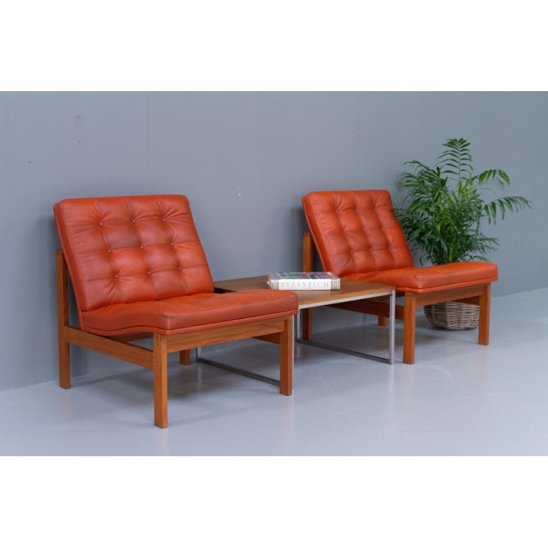 Pair of vintage lounge chairs by Gjerløv-Knudsen and Lind for France and Søn, Denmark 1970